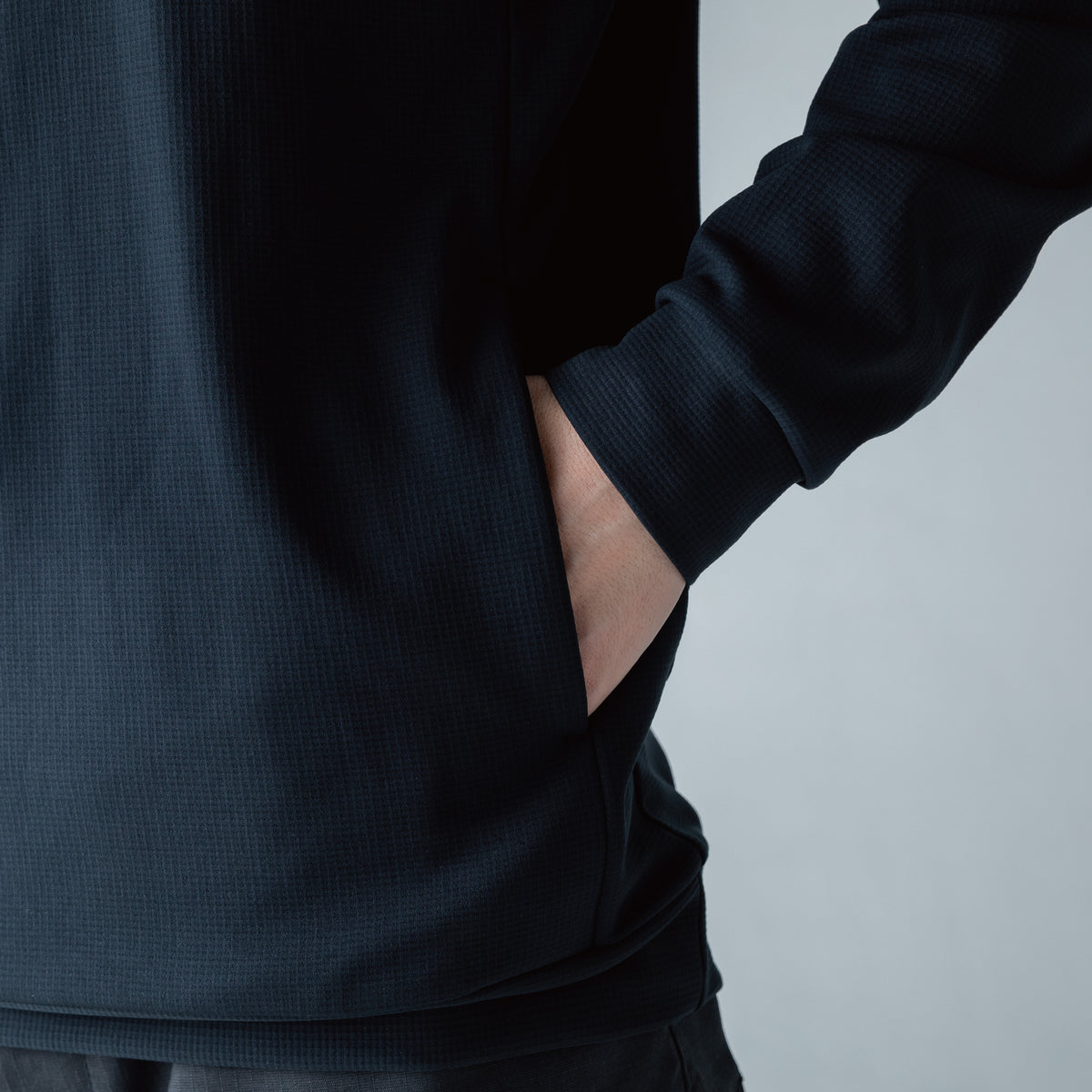 5531 ニッカーズドライワッフルハーフジップ