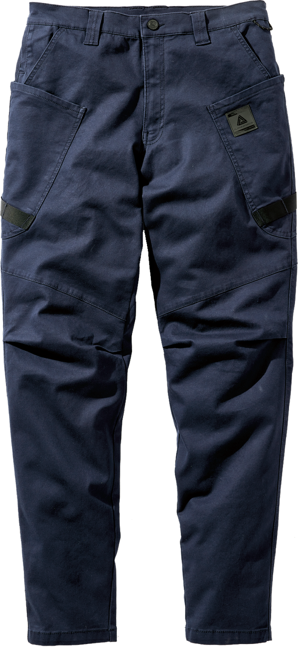 23AL321 綿ストレッチ ワイドテーパード カーゴパンツ