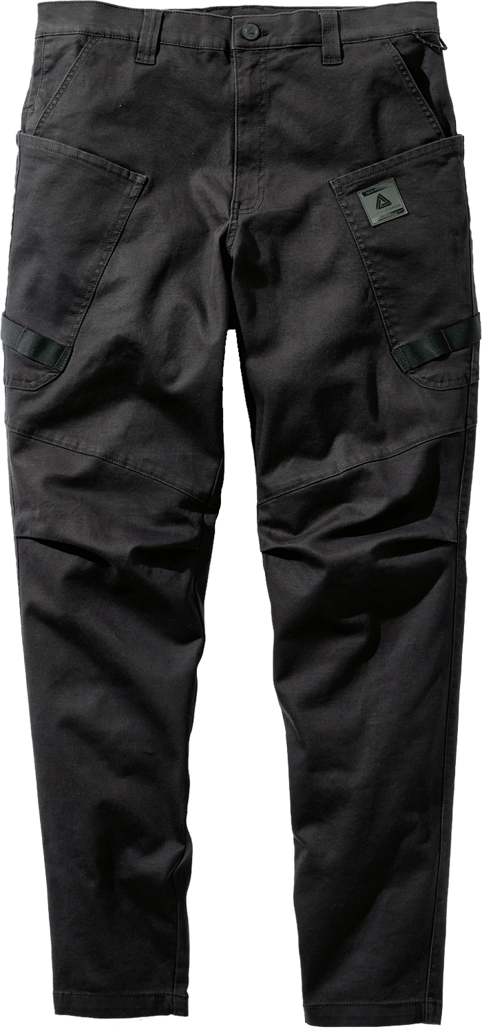 23AL321 綿ストレッチ ワイドテーパード カーゴパンツ