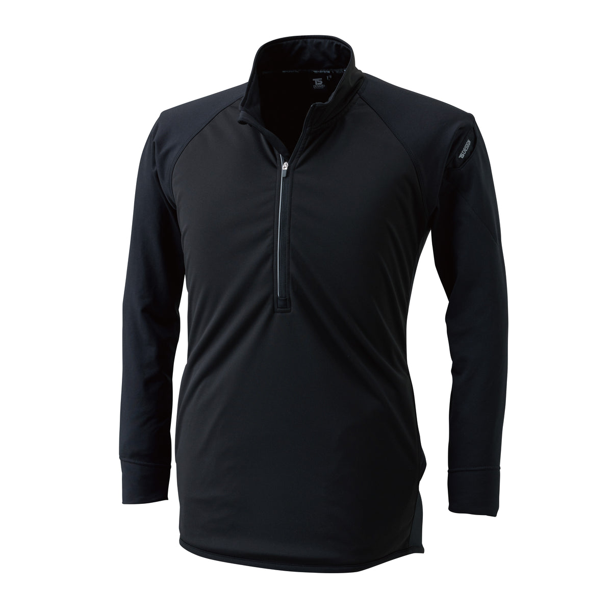 4235 ラミネートロングスリーブジップシャツ