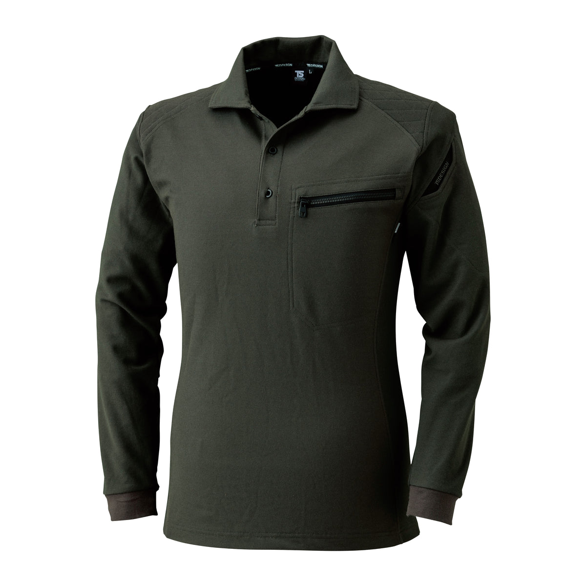 5105 ワークニットロングポロシャツ