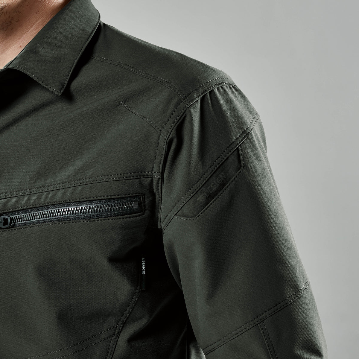 5605 TSエコダブルライトクロスロングスリーブシャツ