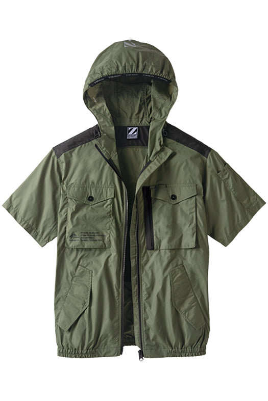 74260 空調服®半袖ブルゾン(フード付)