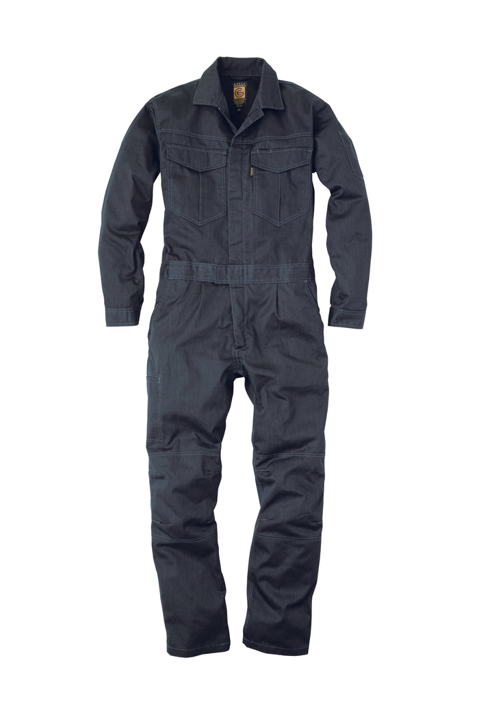 GE-430 メランジ調ワンプリーツ長袖ツナギ