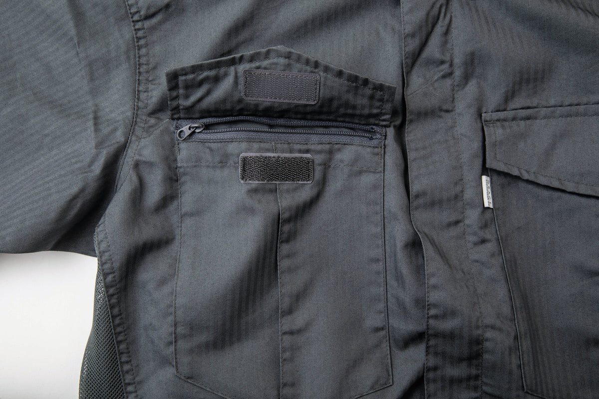 GE-527 シャドーストライプ・サマー長袖ツナギ