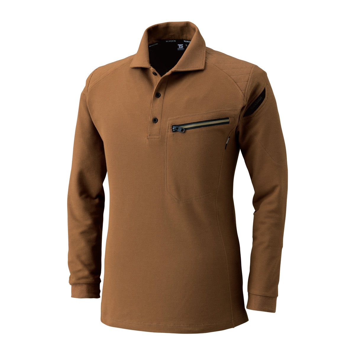 5105　ワークニットロングポロシャツ