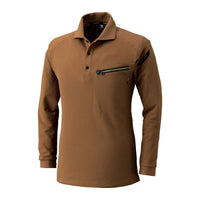 5105　ワークニットロングポロシャツ